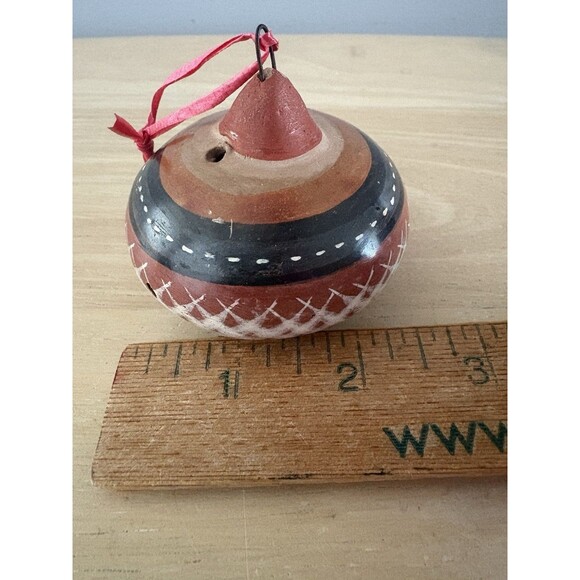 Hand Painted Mexican Tonala Pottery Christmas Ornament Decor Southwestern - Picture 7 of 7